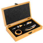 deluxe set de vino de bamboo