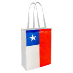 Bolsa TNT Bandera Chilena 30x40x12cm