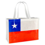 Bolsa TNT Bandera Chilena 40x30x12cm