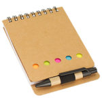 Memo Set Ecológico con Mini Bolígrafo Ecológico 8.7x12.5x0.5cm