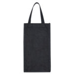 Bolsa 2 Botellas de Vino Algodón Negro Canvas 20x35x10 cm
