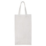 Bolsa 2 Botellas de Vino Algodón blanco Canvas 20x35x10cm
