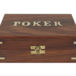 JUEGO DE POKER CAJA DE MADERA