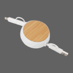 Connect Multicargador Retráctil 4 en 1 de ABS/Bamboo - Imagen 5