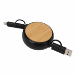 Connect Multicargador Retráctil 4 en 1 de ABS/Bamboo - Imagen 2