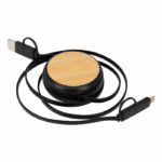 Connect Multicargador Retráctil 4 en 1 de ABS/Bamboo - Imagen 3