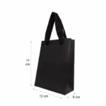 Bolsa De Papel Lujo “13X17X6” Negra Tiendas