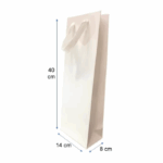 Bolsa De Papel Lujo “14X40X8” Blanca (1 Botella)