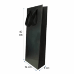 Bolsa De Papel Lujo “14X40X8” Negra (1 Botella)