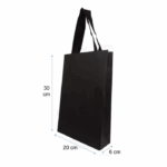 Bolsa De Papel Lujo “20X30X6” Negra Tiendas