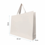Bolsa De Papel Lujo “40X30X9” Blanca Tiendas