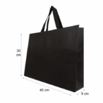 Bolsa De Papel Lujo “40X30X9” Negra Tiendas