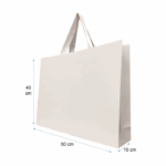 Bolsa De Papel Lujo “50X40X15” Blanca Tiendas