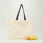 Bolsa de algodón con manilla negra 40x60 (cm) - Imagen 2