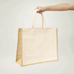Bolsa de yute con lado de algodón 35x45x17 (cm) - Imagen 2