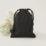 Saquito de algodón negra 19x14 (cm)