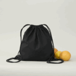 Mochila de algodón negra 8 onzas tipo mochila 42x38 (cm) - Imagen 2