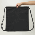 Mochila de algodón negra 4 onzas tipo mochila 42x38 (cm)