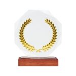Trofeo Galvano de Madera, Cristal y Acero "Phelps" - Imagen 2