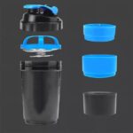 Vaso Gym para batidos proteína "SHAKE", con 4 compartimentos. - Imagen 5