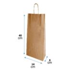 Bolsa Papel Kraft 14X40X8 Cm