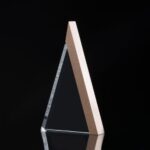 Trofeo Galvano de Madera y Cristal "Triangle"