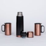 Set termo 1/2 L + 2 tazones encobrizados "GLASGOW" - Imagen 3