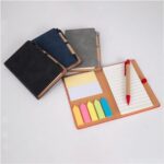 Libreta Memo Set "AURORA" de Eco-Cuero, con Bolígrafo