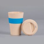 Mug Eco Cup "WHEAT STRAW" 355cc con banda silicona - Imagen 2